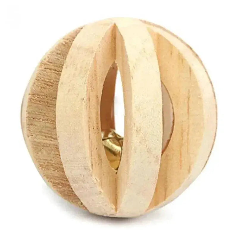 Cute Rabbit Roller Toy by Simples Market, natural pine wood chew for small pets