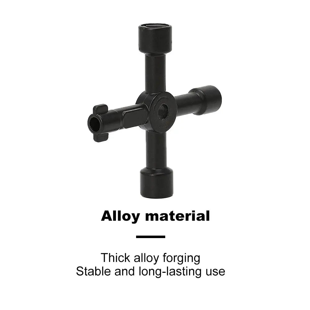 Portable 4 In 1 Hand Screwdriver Socket Water Meter Key Valve Wrench Tool For Home Repair And DIY