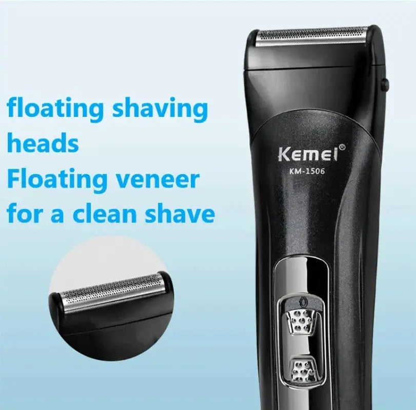 Kemei KM 1506 3 In 1 Electric Shaver USB Charging Hair Trimmer Nose And Face Grooming USB Rechargeable