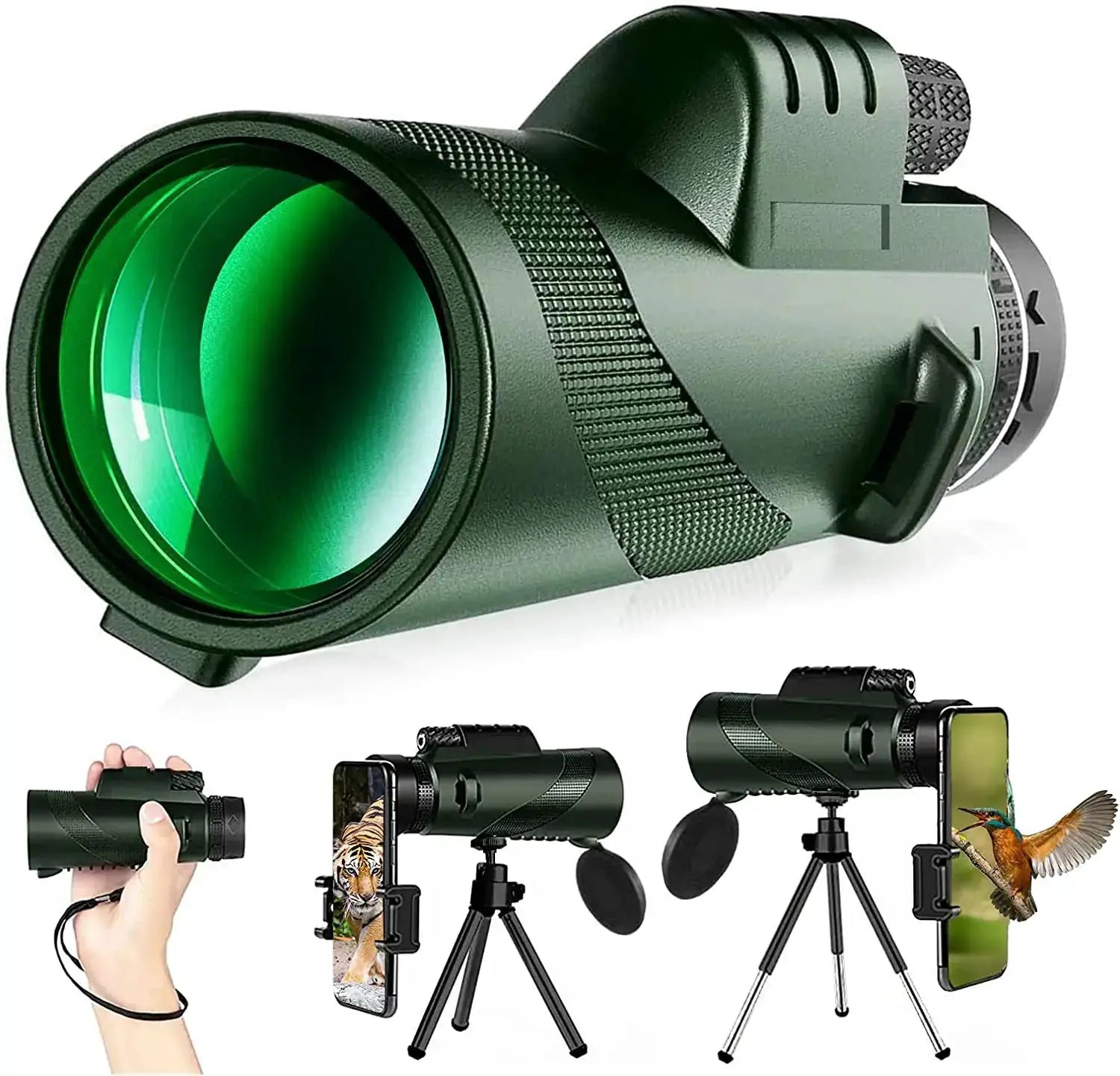 Portable Zoom HD 5000M Monocular Folding Long Distance Mini Telescope For Hunting Sports Outdoor Camping Travel