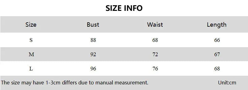 Size chart for women's see-through chiffon blouses; bust, waist, and length measurements in cm for S, M, L.