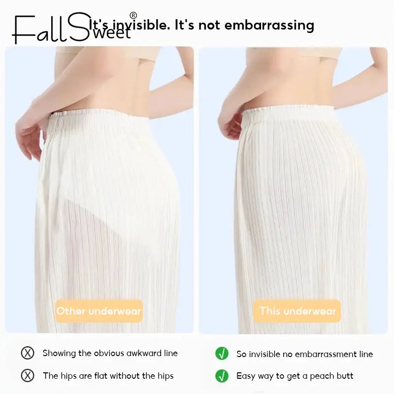 FallSweet Mulberry silk briefs, 4Pcs set by Simples Market in ivory, seamless underwear
