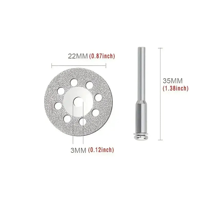12 Piece Set 22mm HSS Cutting Discs For Dremel Rotary Tool Metal Cut Off Circular Saw Blades