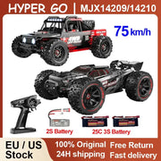 MJX Hyper Go 1/14 RC cars by Simples Market; two 4WD off-road trucks with 2.4G remote and 2S/3S batteries
