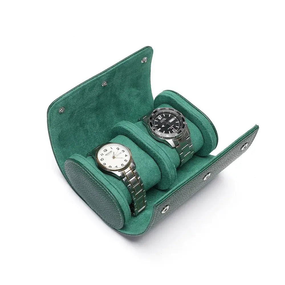 Embers Leather Watch Roll 1 2 3 slots Luxury Genuine Watch Storage Box Travel Bag Watch Case Gift Box Watch Pouch\]p;
