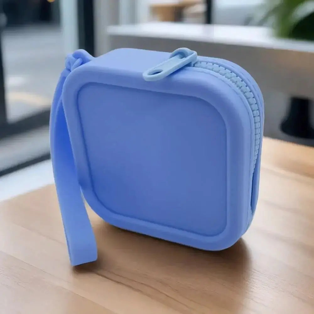 Vintage Silicone Organizer Wallet Coin Purse Waterproof Zipper Earphone Bag Travel Pouch For Students