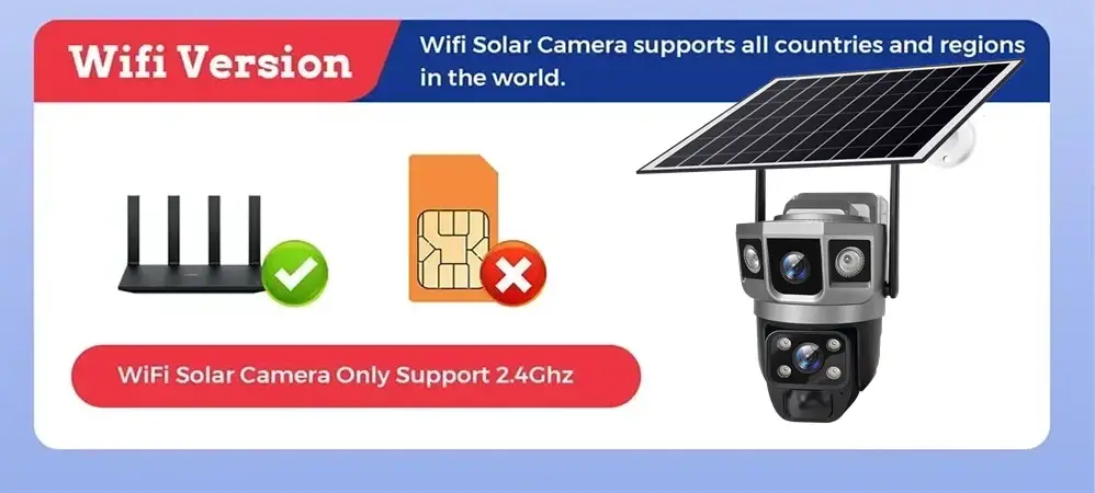 V380 Pro solar WiFi IP camera by Simples Market; outdoor dual-lens PTZ security camera with 2.4GHz WiFi