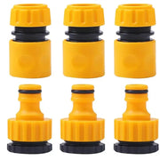 6 Pcs ABS Garden Hose Connector Set Half Inch End Double Male Hose Coupling Joint Adapter Extender For Hose Pipe