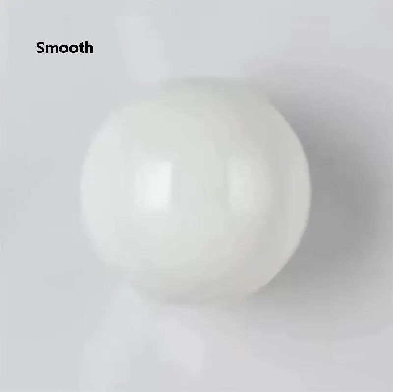 Milky white glass ball wall lamp, frosted round wall light