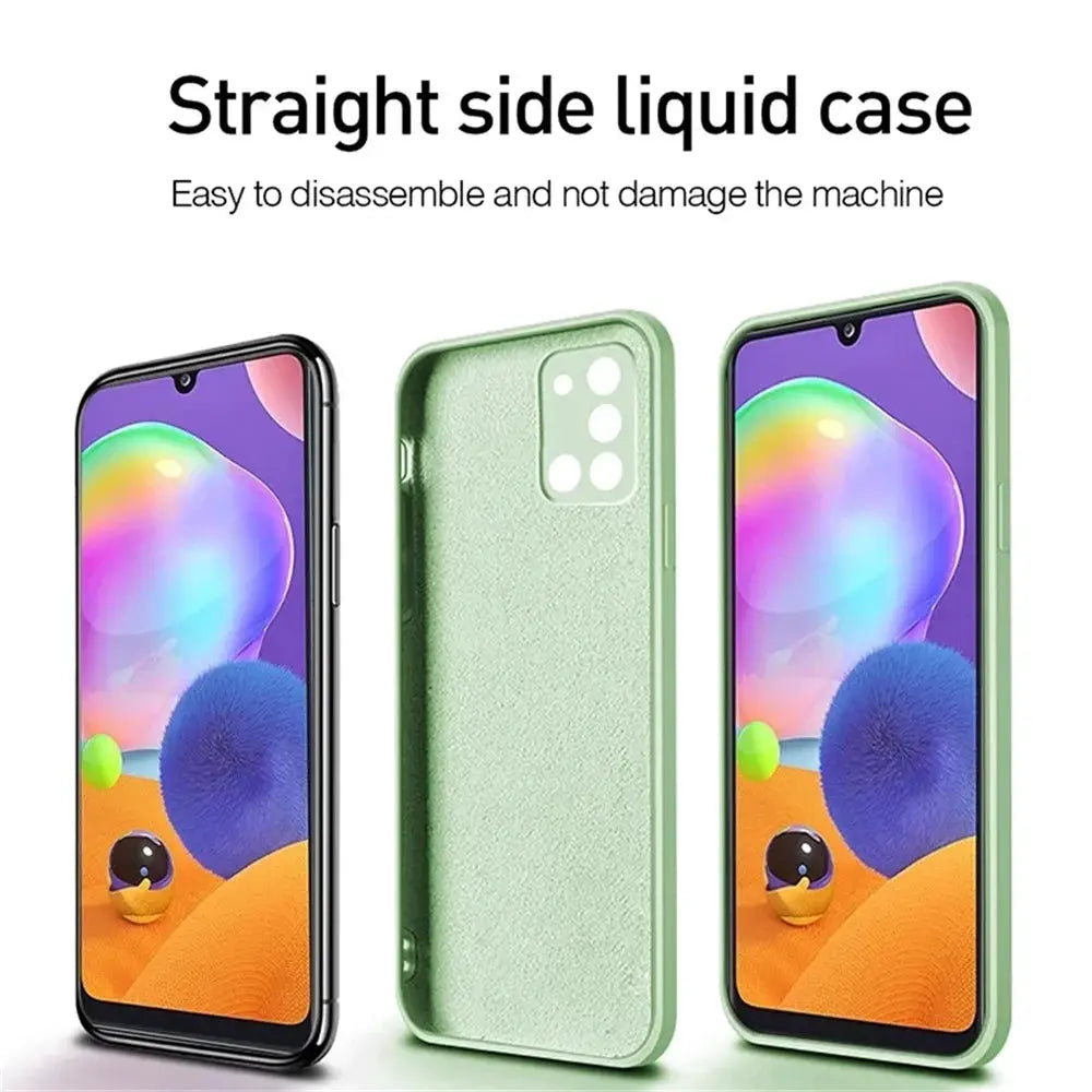 Liquid silicone phone case by Simples Market in green for Samsung Galaxy, set of three