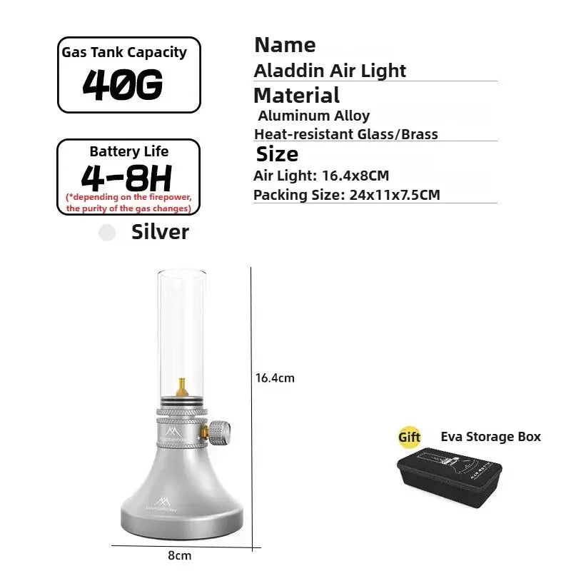Mountainhiker Retro Butane Gas Light For Desktop Camping Picnic