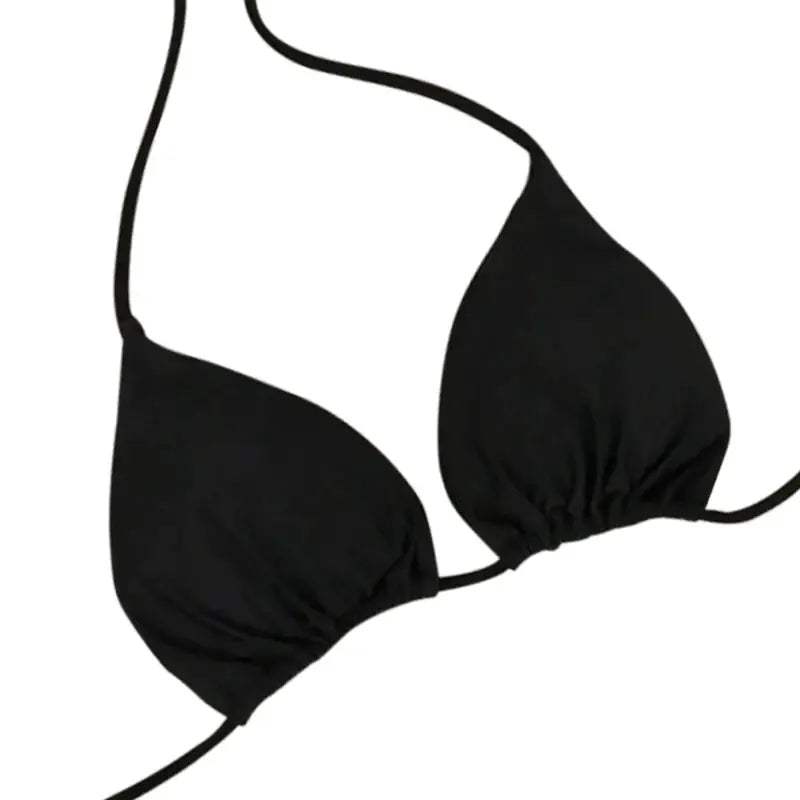 European And American Neck Strap Bikini For Women With Split Strap Adjustable Multicolor Swimsuit Set