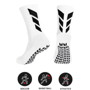 Mens Knee High Football Socks With Anti Slip Grip For Training Sports Yoga And Hospital Wear