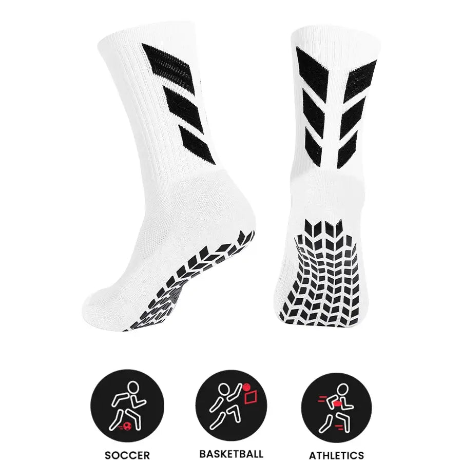 Mens Knee High Football Socks With Anti Slip Grip For Training Sports Yoga And Hospital Wear
