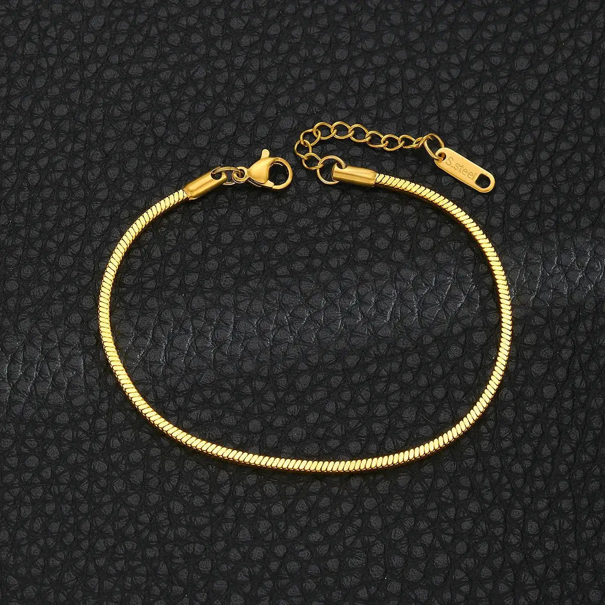 Stainless Steel Square Snake Bone Chain Bracelet For Women Hip Hop Jewelry Trendy Party Accessory