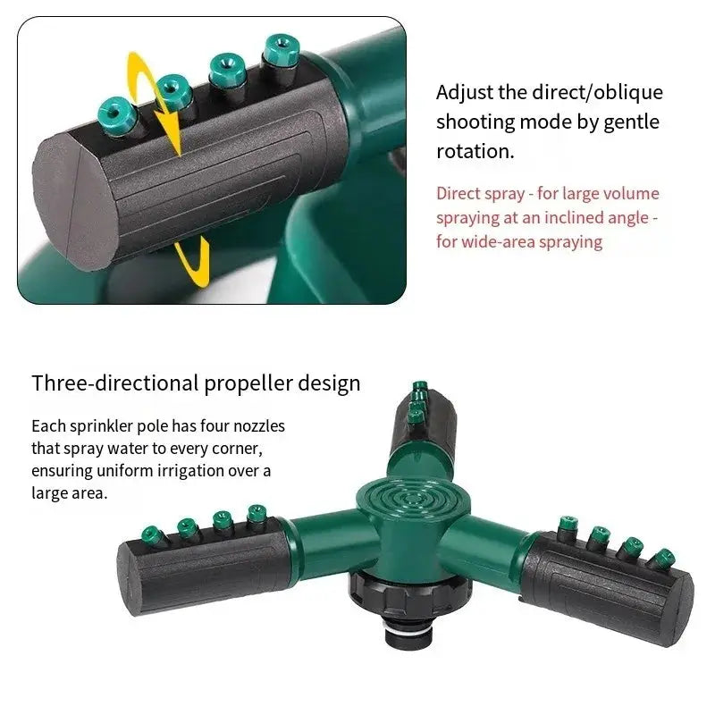 360 Degree Automatic Rotating Sprinkler Nozzle For Garden Lawn Watering And Irrigation Supplies