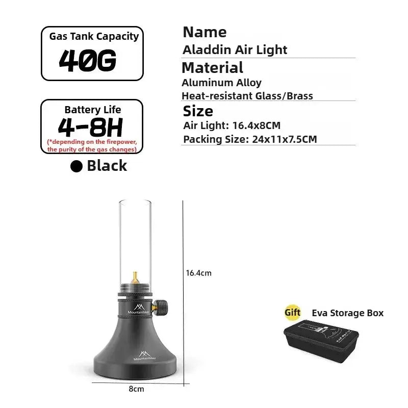 Mountainhiker Retro Butane Gas Light For Desktop Camping Picnic