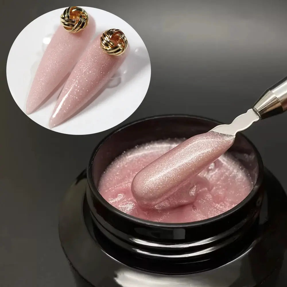 Jillnails 50g Self Leveling Medium Gel Milky Pink White Builder For Easy Shaping Without Running Into Cuticles