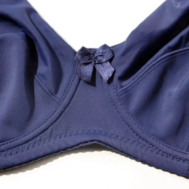 Beauwear underwire bra, navy blue with center bow detailing