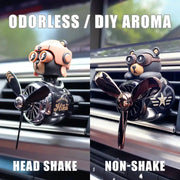 Odorless DIY Perfume Ornament Airplane Pilot Bear Car Air Freshener Vent Clip Fragrant Diffuser Decoration For Men