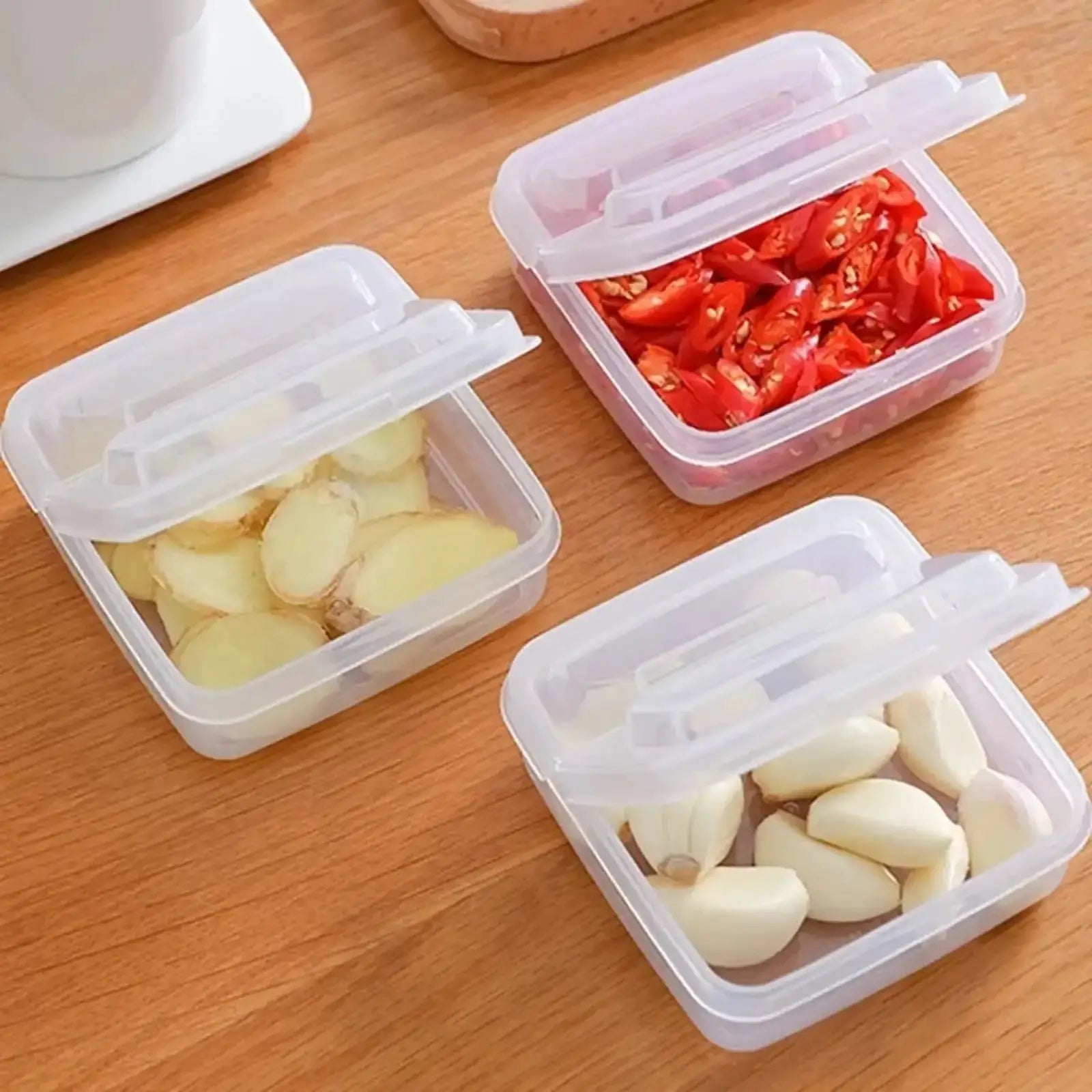 Clear Plastic Sliced Cheese And Butter Storage Container With Flip Lid