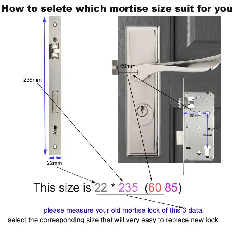 Simples Market waterproof sliding door smart lock with aluminum body and mortise mechanism