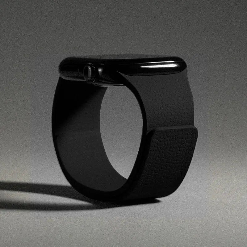 Silicone magnetic strap for Apple Watch, black, Simples Market; fits 40–49mm models