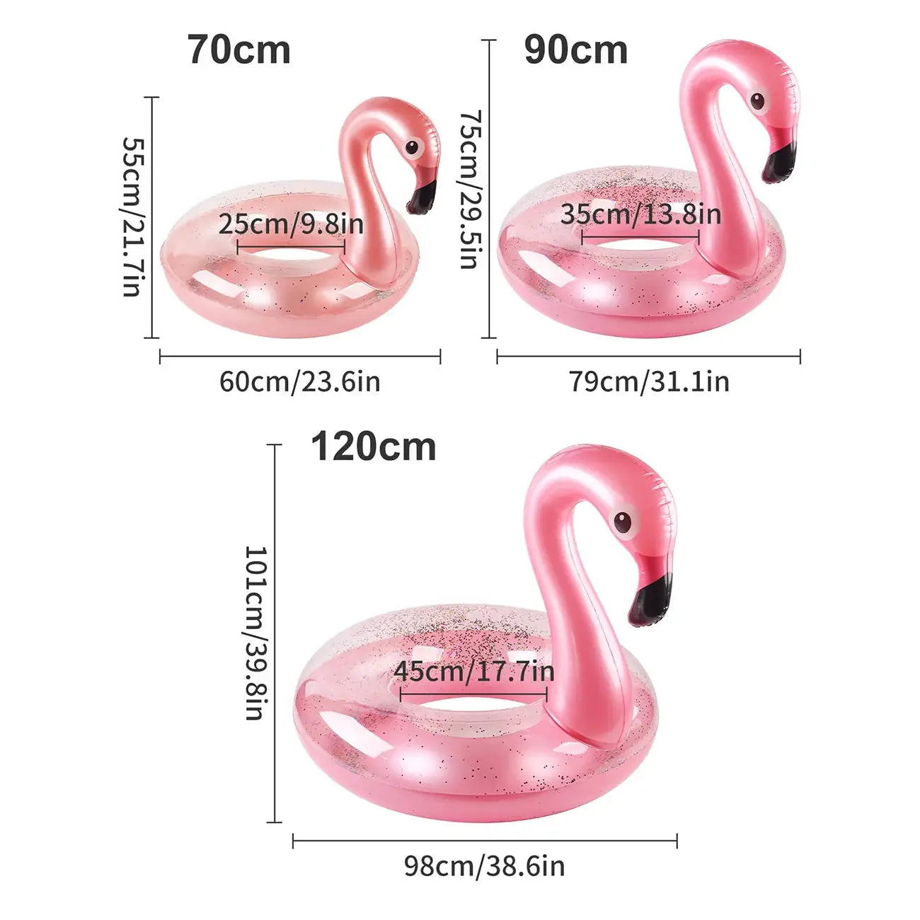 Inflatable Flamingo Pool Float for Adults and Kids Beach Lounger Summer Water Toy