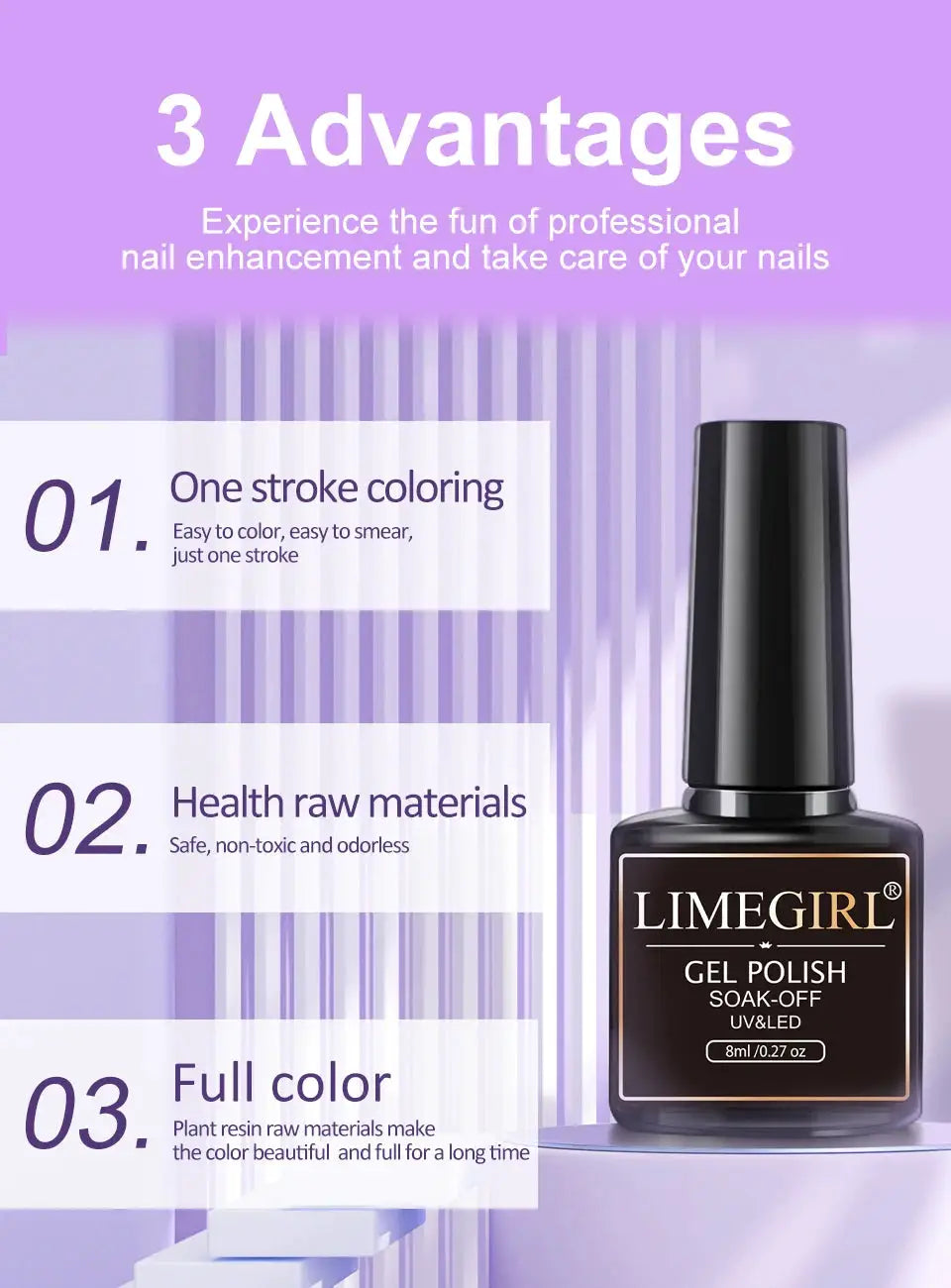 Limegirl gel nail polish bottle by Simples Market, UV/LED soak-off gel lacquer