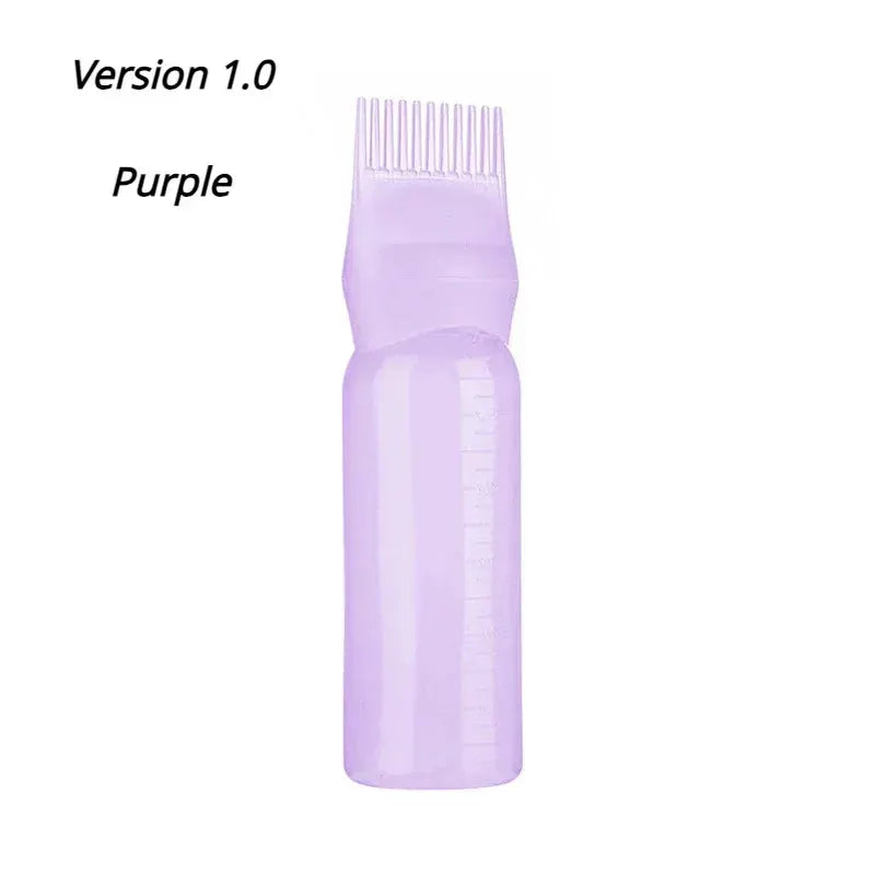 Silicone Shampoo Brush Head Scalp Massage Comb Hair Dye Tint Oil Applicator Bottle With Brush