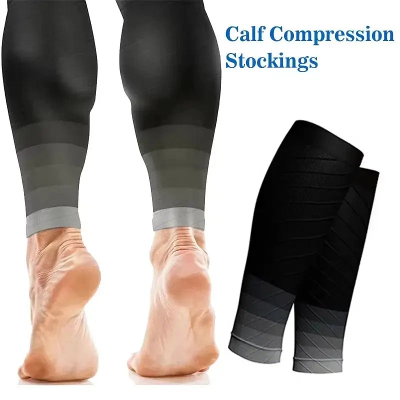 1Pair Calf Compression Sleeves for Running 20 to 30 MmHg Leg Sleeves Shin Splint Relief Varicose Vein Fatigue Men Women