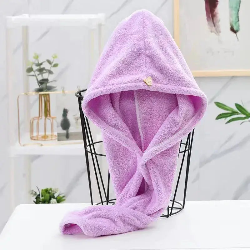 10Pcs Quick Dry Hair Towels Microfiber Absorbent Spa Sauna Bath Set With Buckle Design For Hair Care
