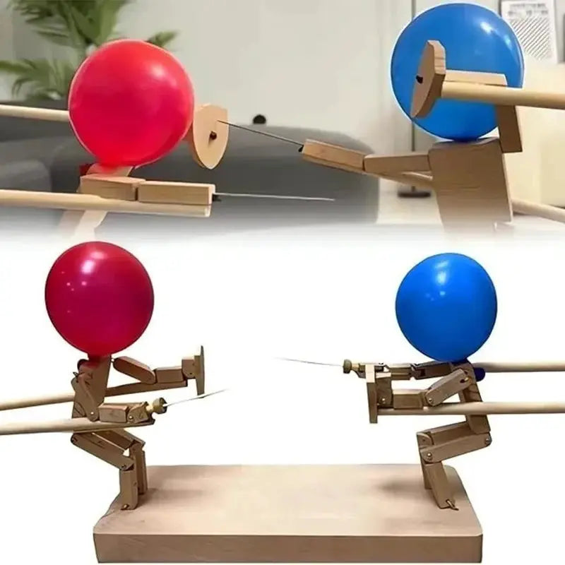 Double Battle Poke Balloon Toy Handmade For Parent Child Interactive Play Balloon Battle Game