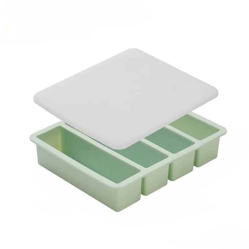 4 Grid Giant Silicone Ice Cube Tray Long Strip For Whiskey Barware Non Toxic Durable Large Ice Cubes