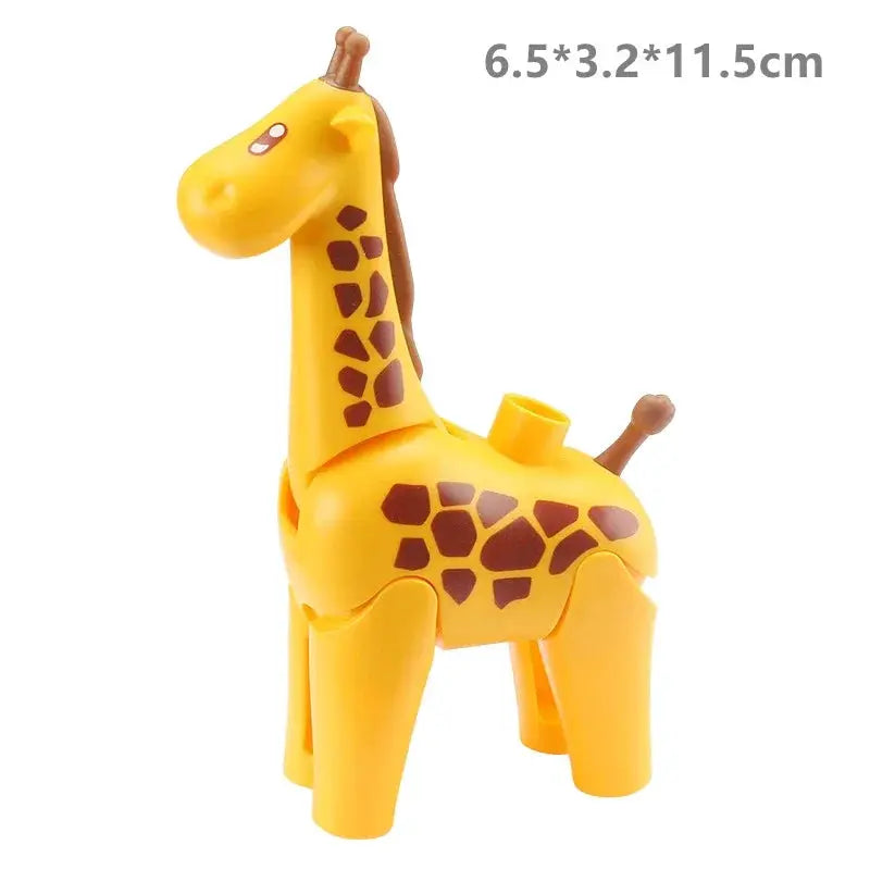 Big Building Blocks Zoo Animals Set Compatible Large Bricks For Kids Fun Assembly Toys Party Gift