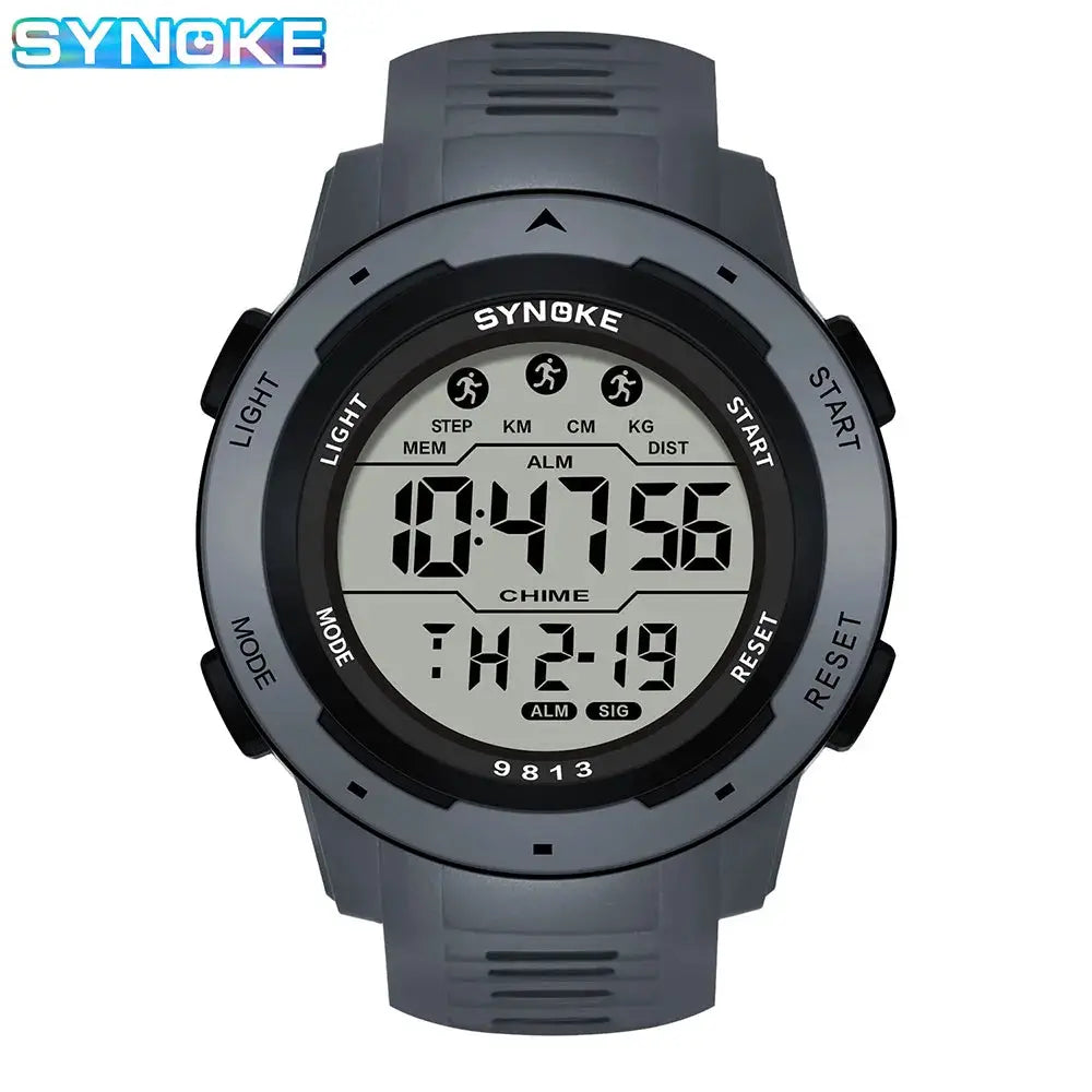 Vigor Mens Digital Sports Watch With Large Screen Display 50M Water Resistance And Alarm Timing