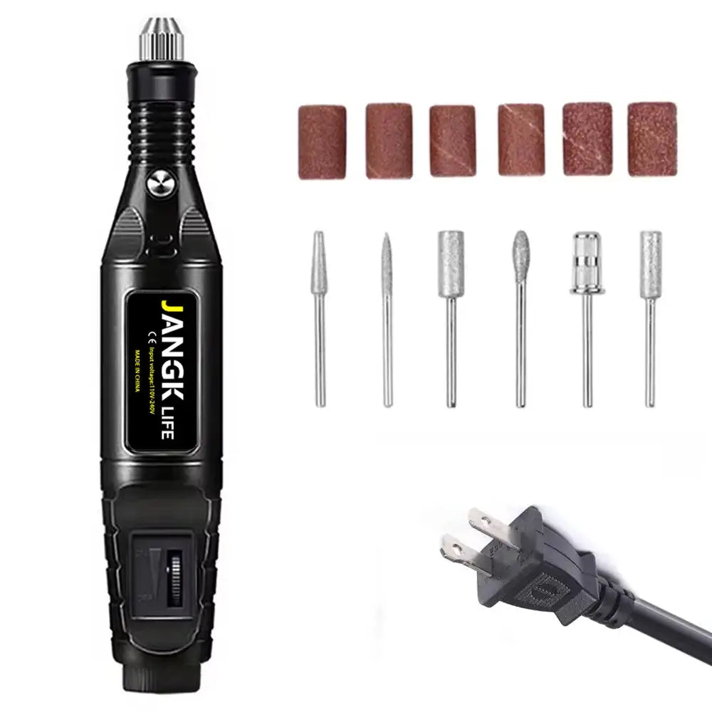 JANGKLIFE 110 220V High Power Multi Function Electric Grinder Polishing Drilling Cutting Engraving 211 Accessory Set