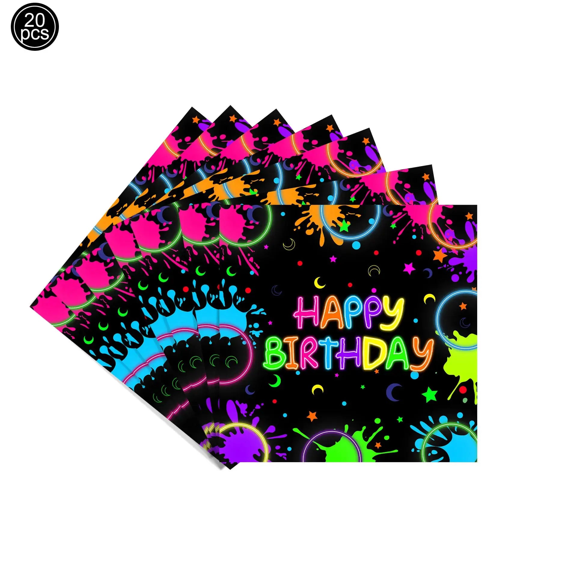 Neon UV Glow Party Hats Blacklight Fluorescent Hats For Adults And Kids Multi Pack 6 12 24 30 Pieces
