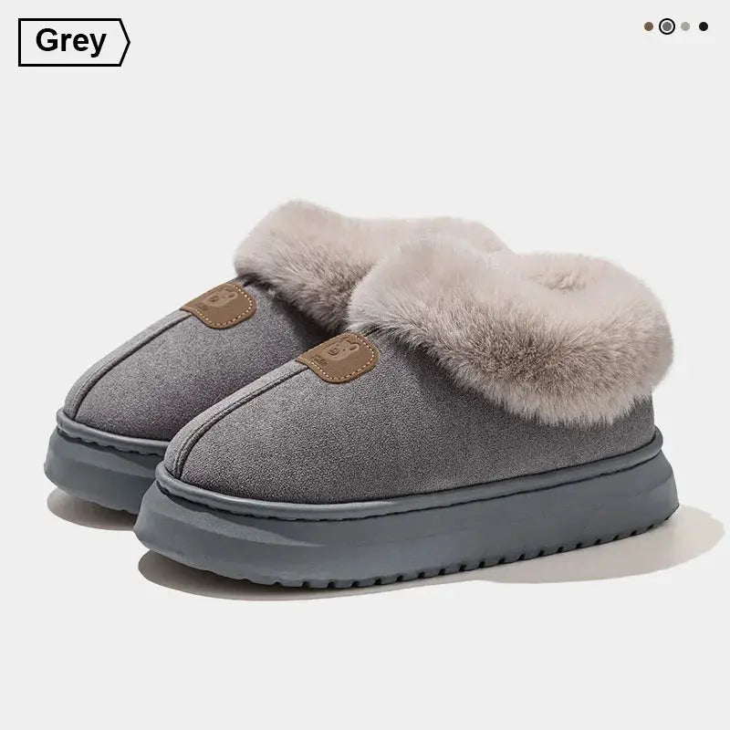 CozyNest Fleece Lined Winter Slippers for Men and Women Ankle Coverage Thick EVA Sole for Indoor Outdoor Warmth
