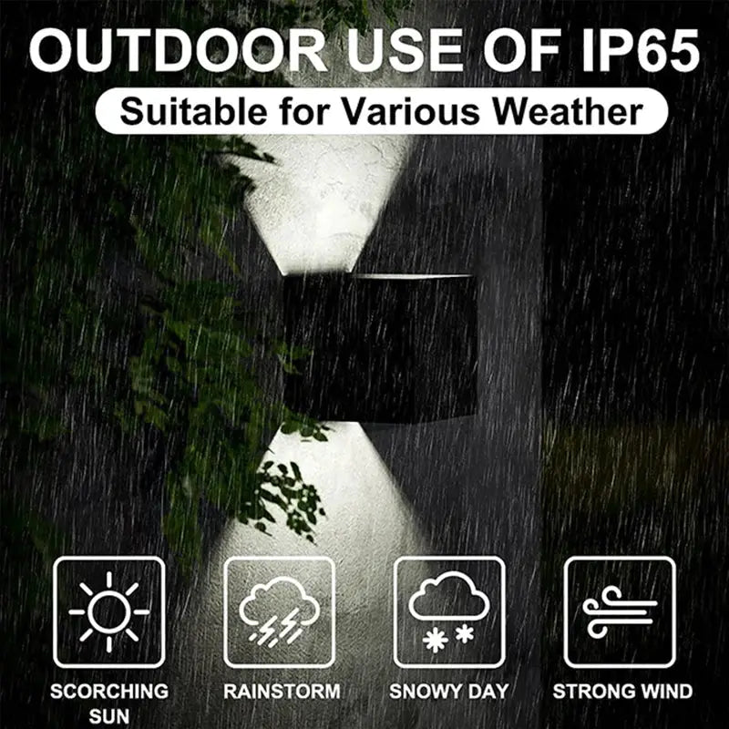 MARPOU LED outdoor wall lamp by Simples Market, IP65 waterproof, surface-mounted, 9W, AC 90–260V