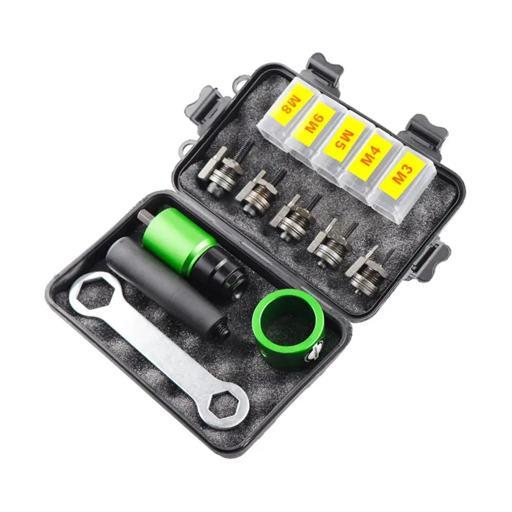 Electric Rivet Nut Gun Adapter Set M3 M4 M5 M6 M8 For Drill And Hand Wrench Riveting Tool