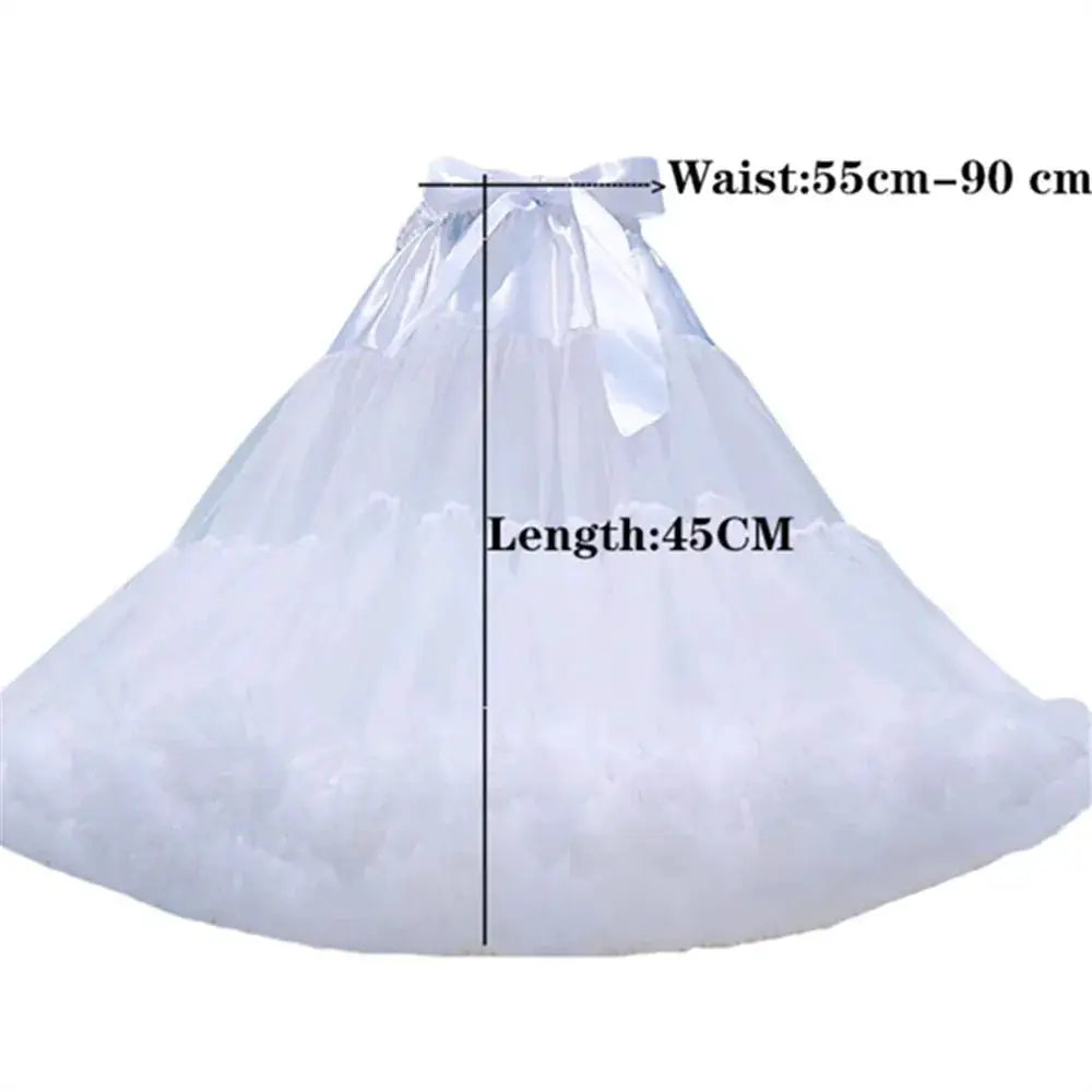 LolitaBloom Flower Style Petticoat Crinoline Fluffy Cosplay Volume For Wedding Dresses