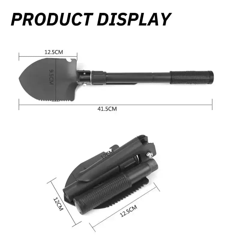 Six In One Folding Military Shovel Engineer Shovel For Camping Outdoors Survival Multi Tool Pickaxe Saw Hex Wrench