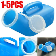 Urinal bottle for men, blue 1200ml thick plastic with lid, 1–5 pcs