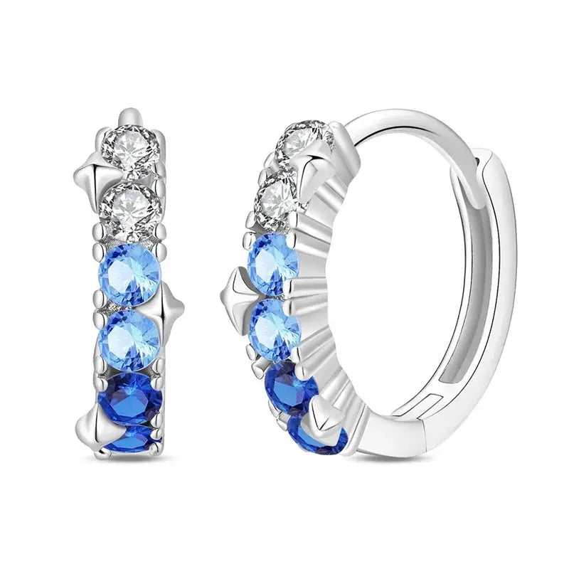 New 925 Sterling Silver Sparkling Zircon Four Leaf Clover Drop Earrings For Women Wedding Engagement Gift