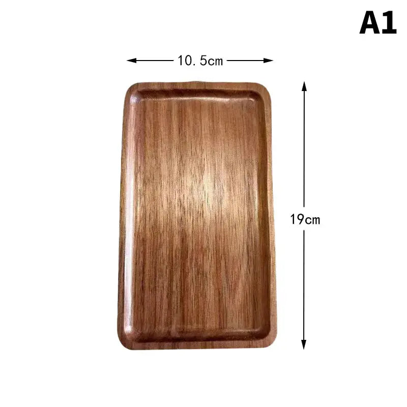 Solid Wood Serving Tray Round Rectangle Japanese Style Tableware For Desserts Snacks Fruits Tea Bread Board