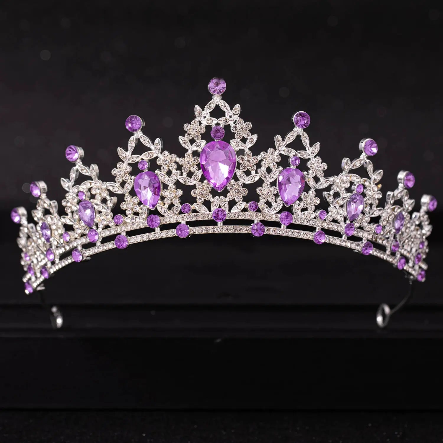 Crystal Wedding Tiara For Bride Silver Color Bridal Crown Diadem Veil Tiaras Hair Accessories Head Jewelry