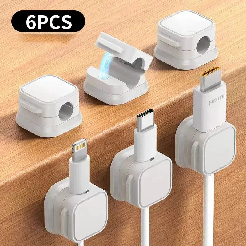 NovaGrip Magnetic Cable Clips Under Desk Cord Holder For Smooth Adjustable Cable Management On Any Flat Surface