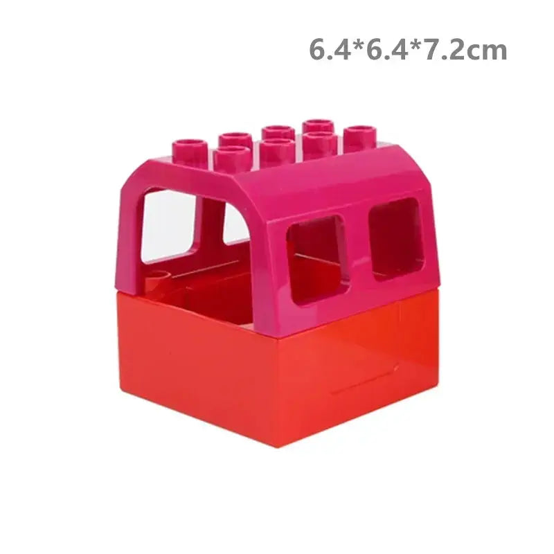 Big Building Blocks Compatible With Large Bricks Road Plates Car Parking Fuel Station Traffic Educational Toys For Kids