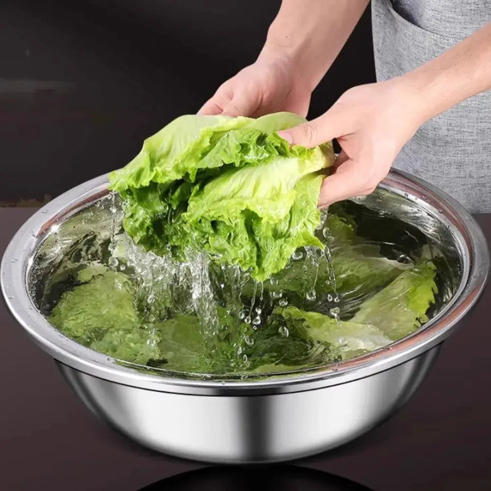 Oversized 36 Centimeter Stainless Steel Nesting Bowls Set For Cooking And Mixing Large Capacity Washing And Serving Bowls